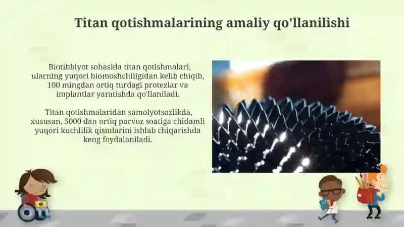 Titan ishlab chiqarish texnologiyasi titan qotishmalar 4