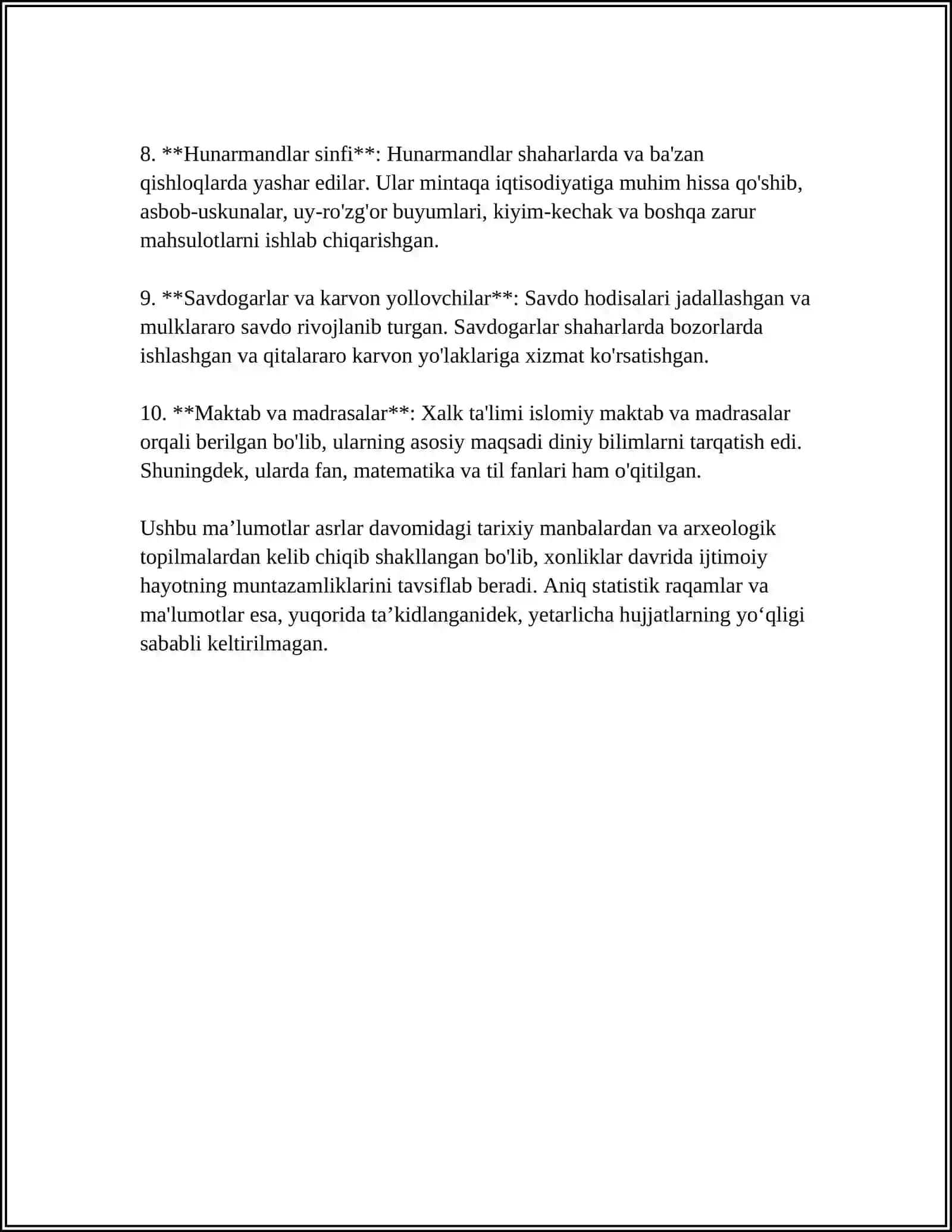 Xonliklar davrida ijtimoiy tuzilma 4