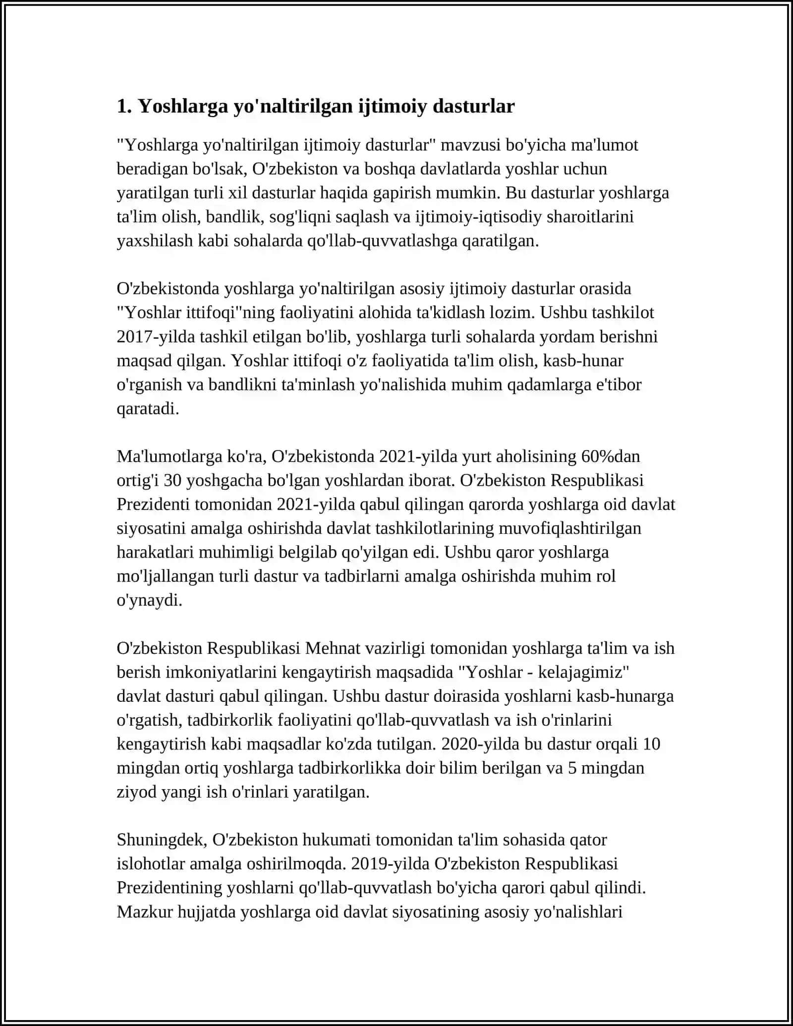 YANGI TARAQQIYOT DAVRIDA YOSHLARNI IJTIMOIY RIVOJLANTIRISH 4