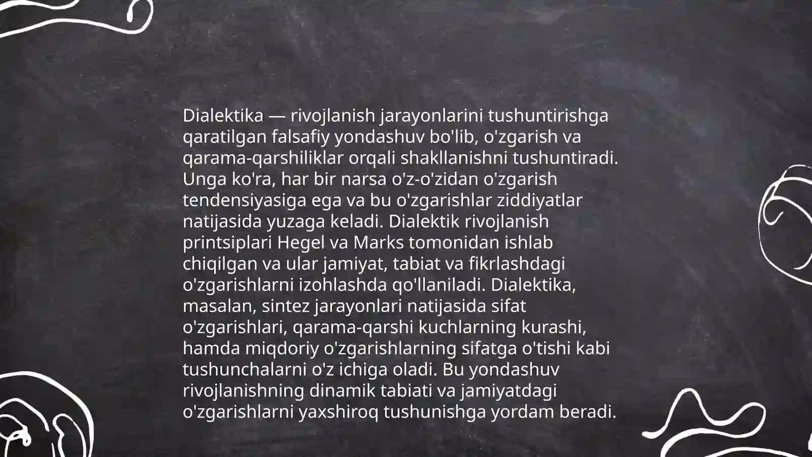 Rivojlanish falsafasi. Falsafaning metod va kategoriyalari qonunlari 4