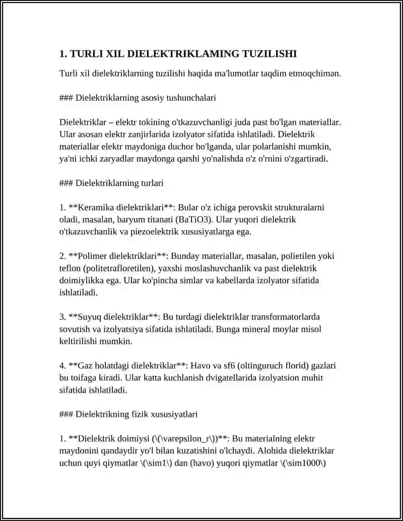 TURLI XIL DIELEKTRIKLAMING TUZILISHI 4