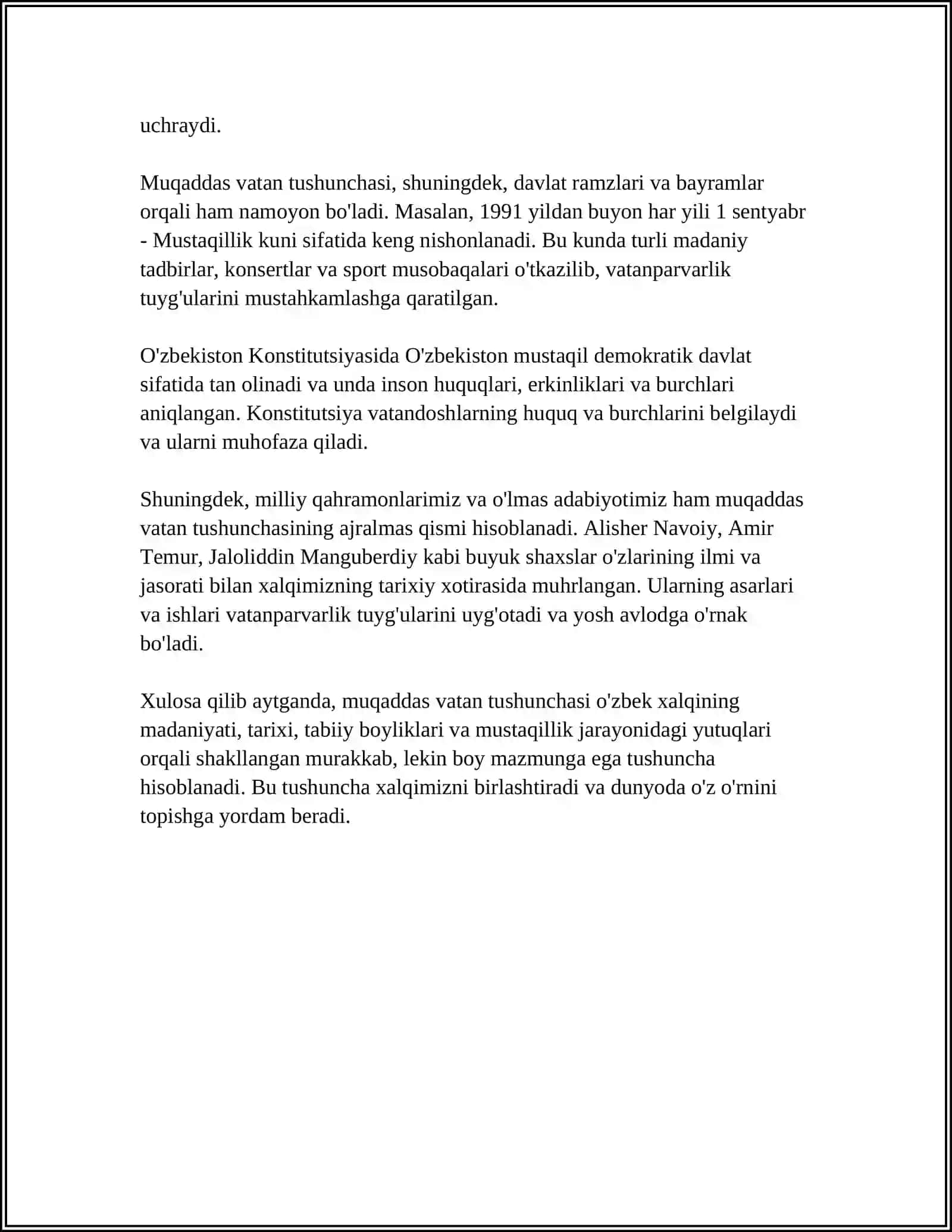 MUQADDAS VATAN BOYROG'I 4