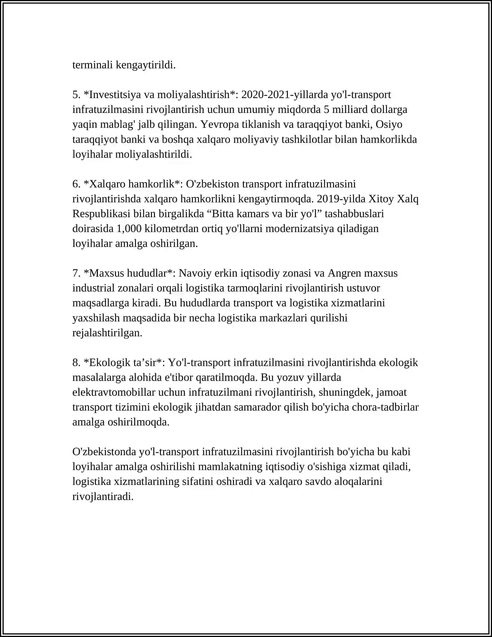 YO'L POYI USTKI YUZASINI YO'L POYI USTKI YUZASINI VA YON BAG'RINI PARDOZLASHDA SIFAT NAZORATI 4