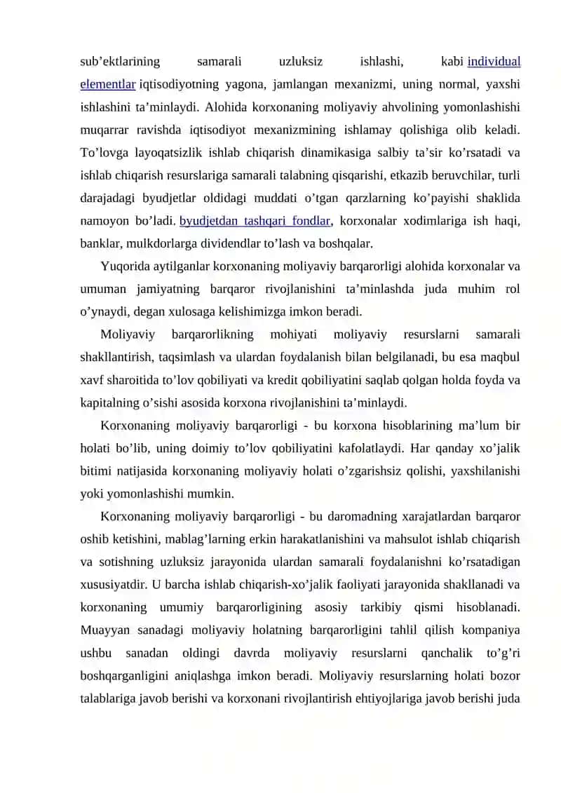 KORXONANI MOLIYAVIY BARQARORLIGINI TAHLILI 4