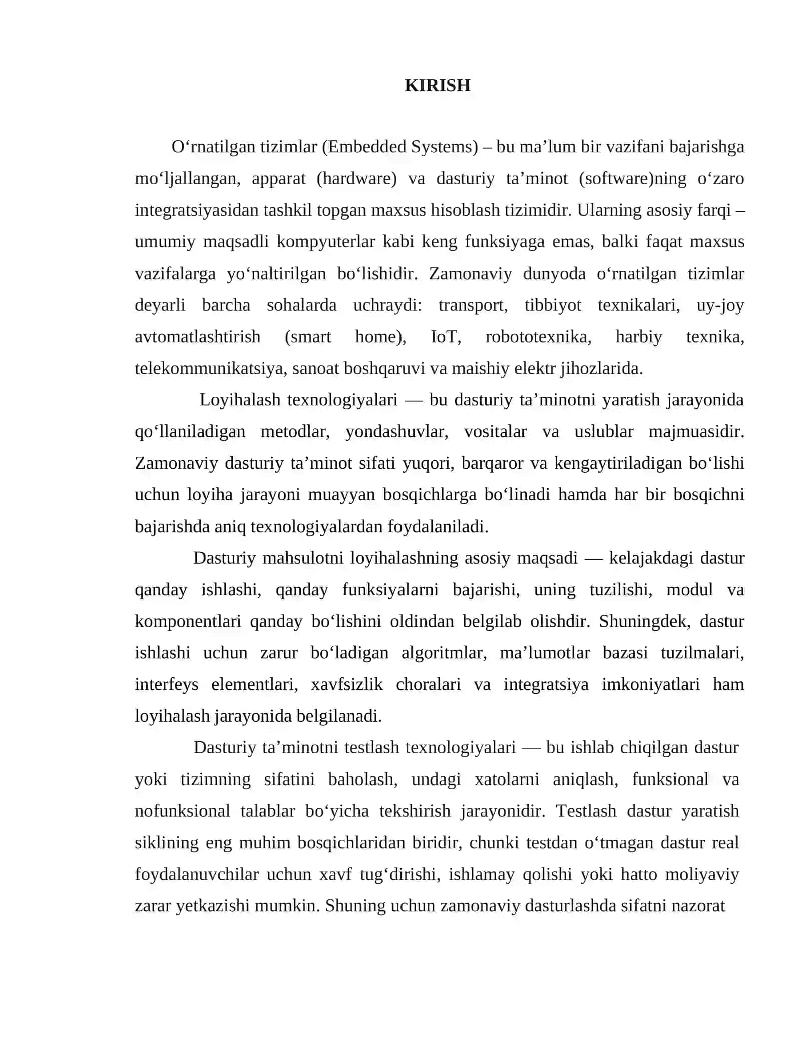 Dasturlash muhitlari va Loyihalash texnologiyalari kurs ishi 4