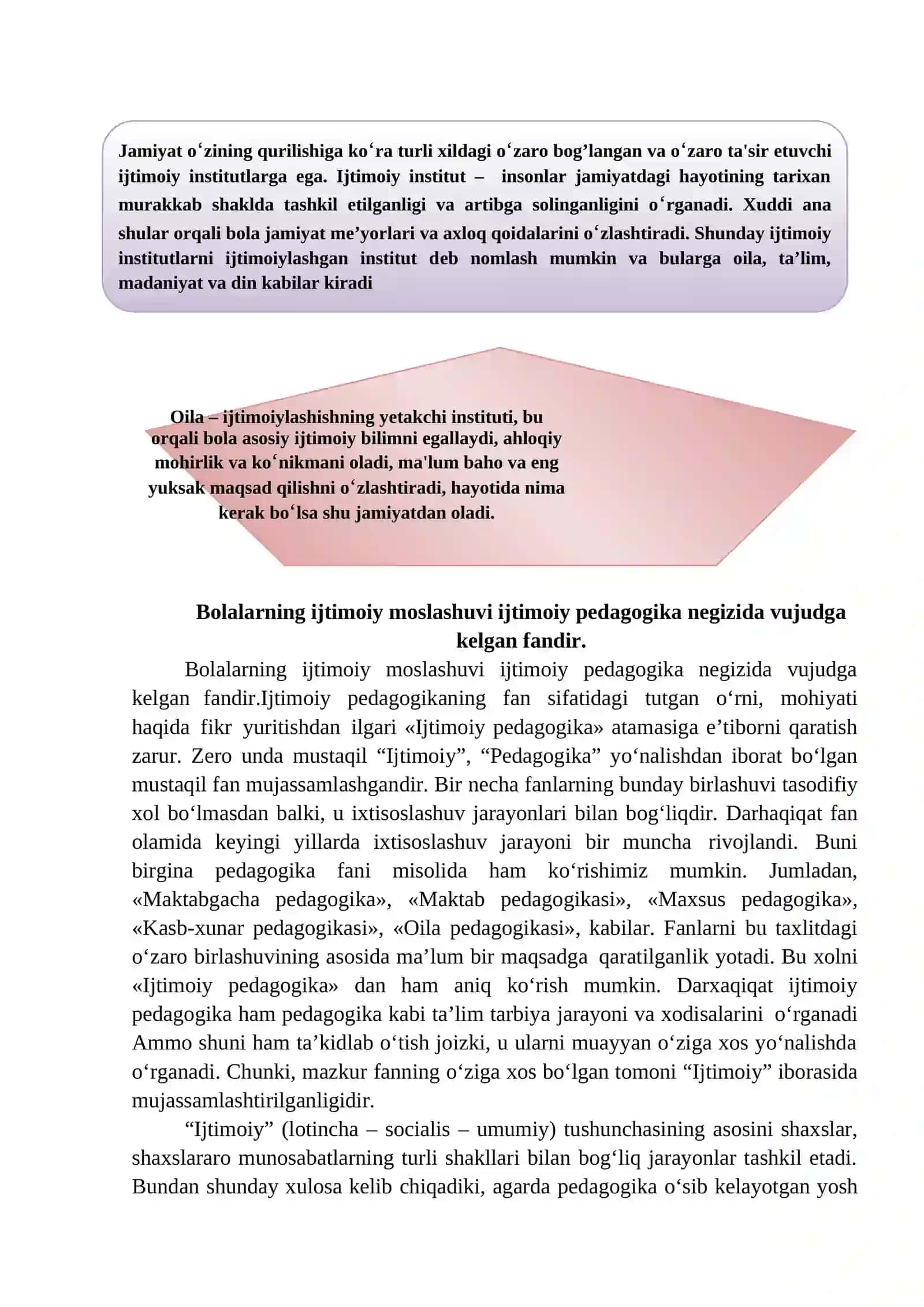 Bolalarning ijtimoiy moslashuvi fanining nazariy asoslari 4