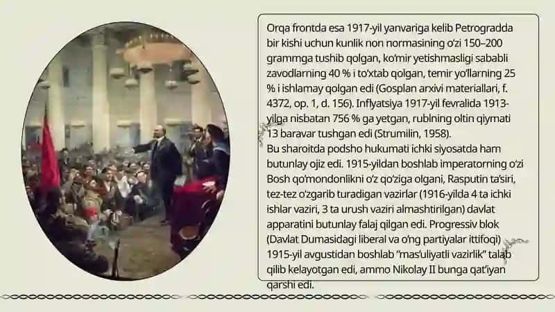 Sovet hokimiyatining o'rnatilishi hamda fuqarolar urushi 4