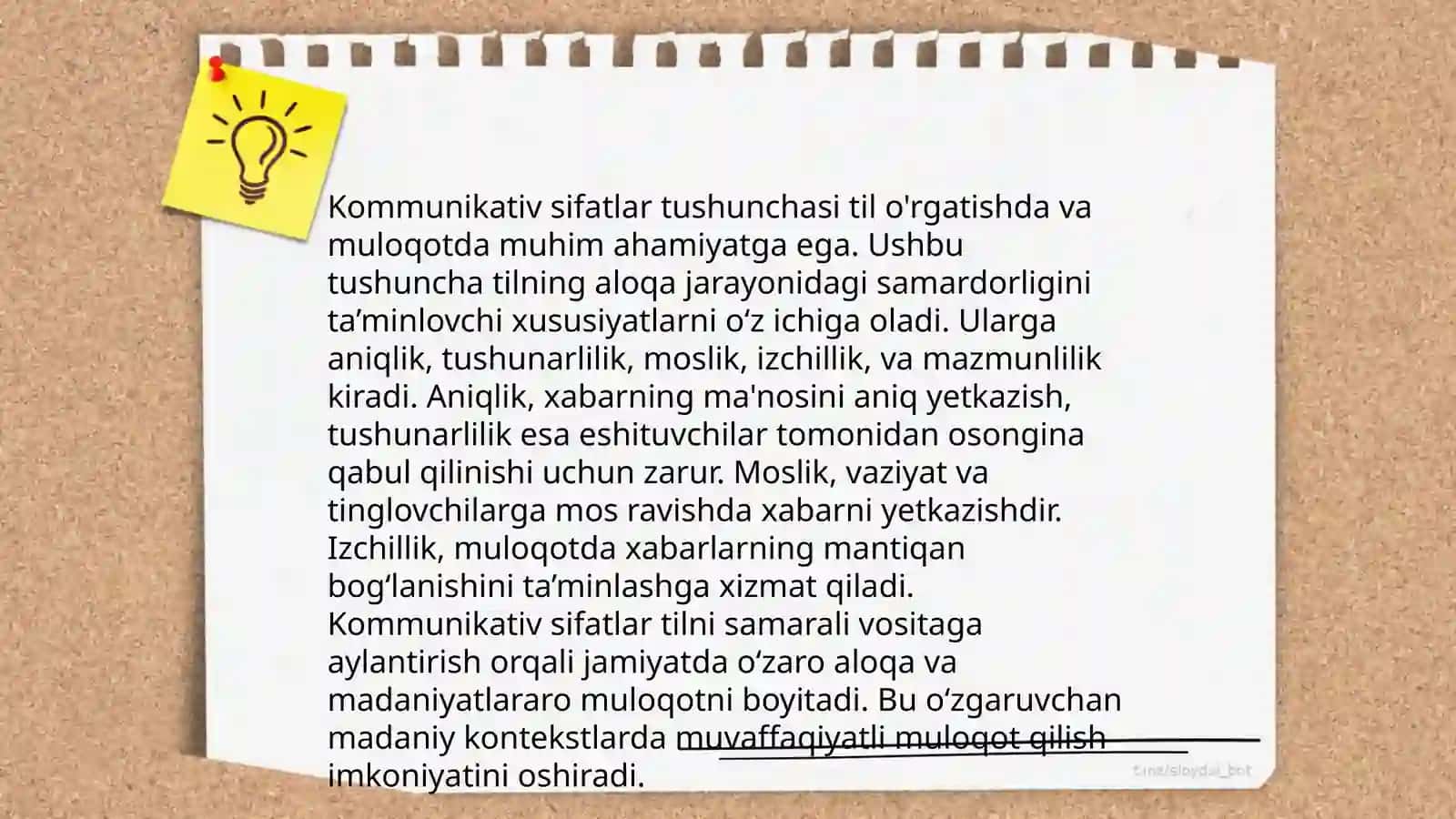 Ona tili fanidan "O'qituvchi nutqining asosiy kommunikativ sifatlari" mavzusida slayd tayyorlash 4