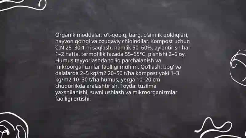 Tuproq unumdorligi va stukturasini yaxshilashga qaratilgan tadbirlar 4
