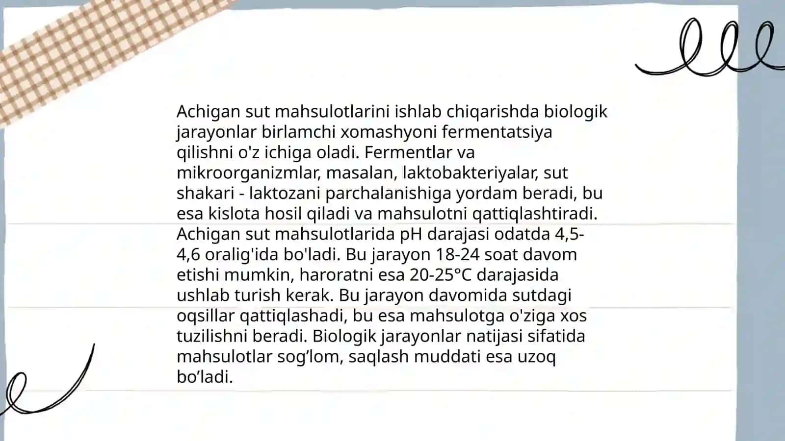 Sutni qayta ishlab achigan sut mahsulotlari ishlab chiqarish 4