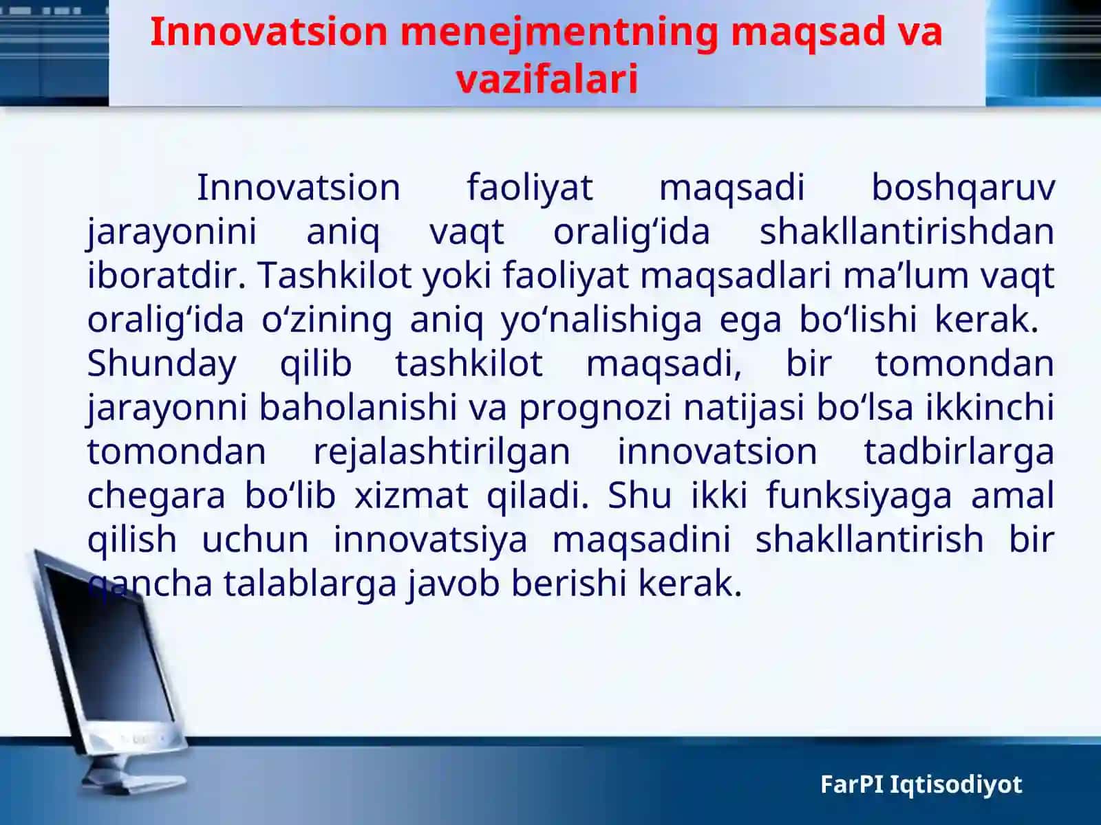 Innovatsion menejmentning maqsad va vazifalari 4