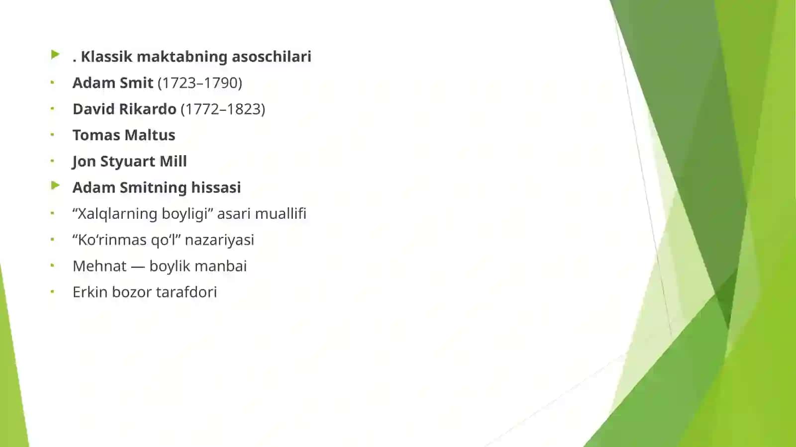 Klassik iqtisodiy maktabning vujudga kelishi 4