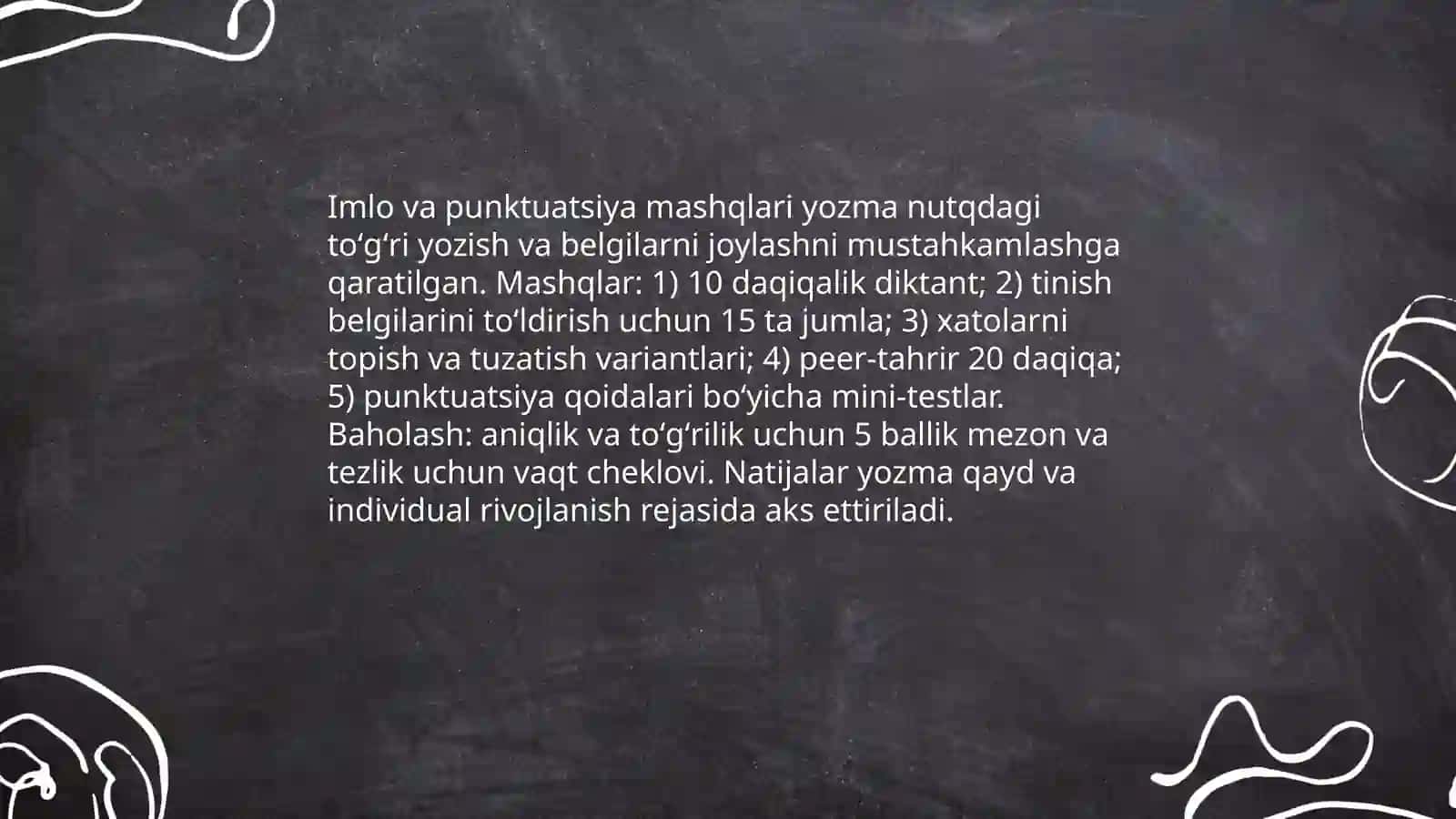 Yozma nutqni rivojlantirish uchun samarali mashqlar 4