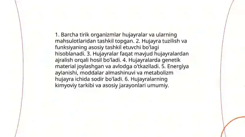 Hujayra nazariyasi, uning shakllari va evolutsiyasi 4