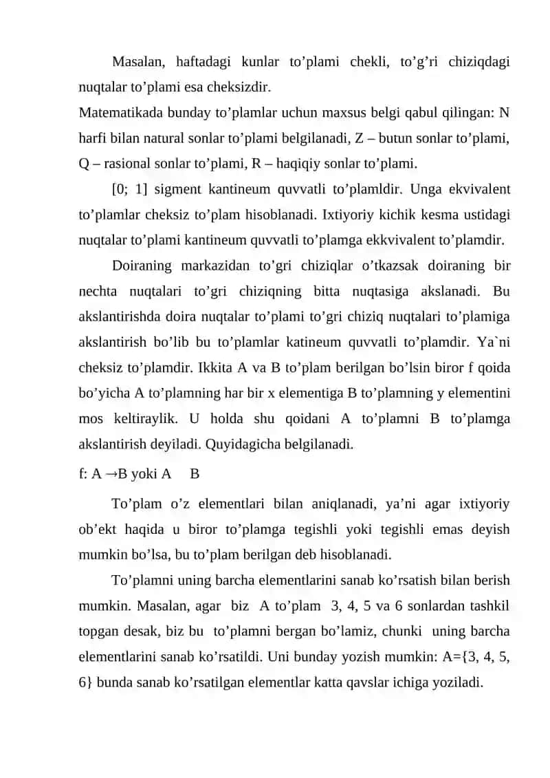 To’plamlarni. Assotsiativlik va komutativlik 4