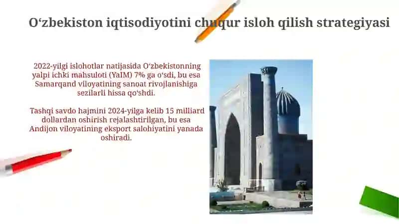 Oʻzbekiston iqtisodiyotida islohotlarni chuqurlashtirish buyicha rivojlanish strategiyasi 4
