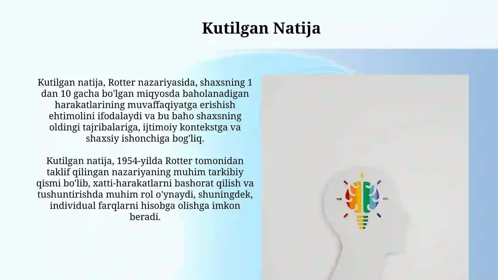 Julian rotterning kognitiv sotsial nazariyasi 4