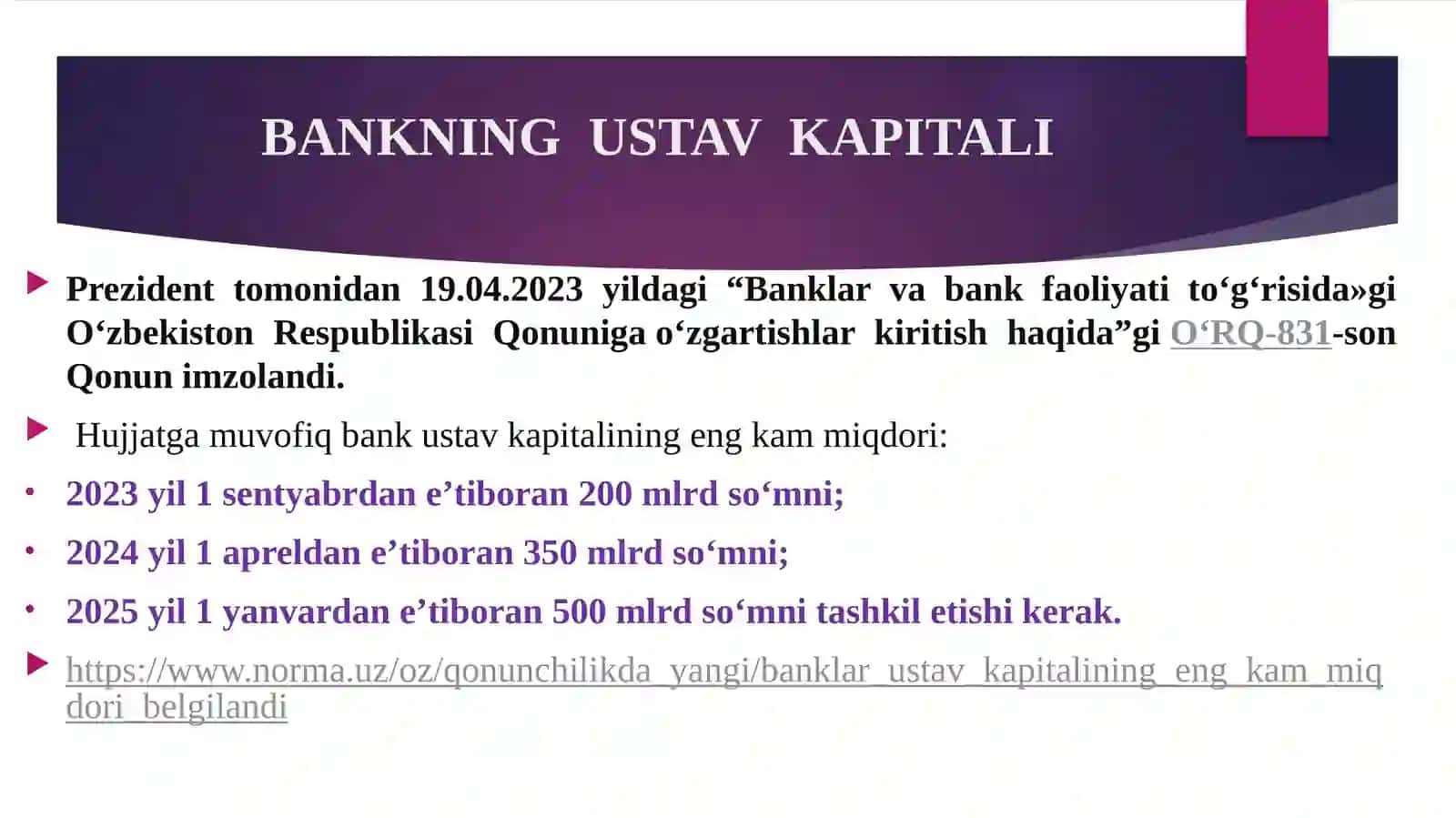 Banklarni davlat ro‘yxatidan o‘tkazish va litsenziyalash tartibining nazorat qilinishi 4