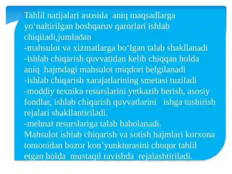 Xo‘jalikyurituvchi sub’ektlarning mahsulot (ish,xizmatlar)ishlab chiqarish hajmini tahlili 4