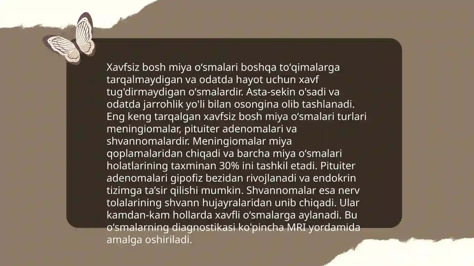 Bosh miyaning xavfli va xavfsiz oʻsmalari 4