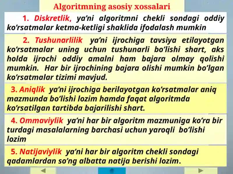Algoritmlashtirish va dasturlash asoslari 4