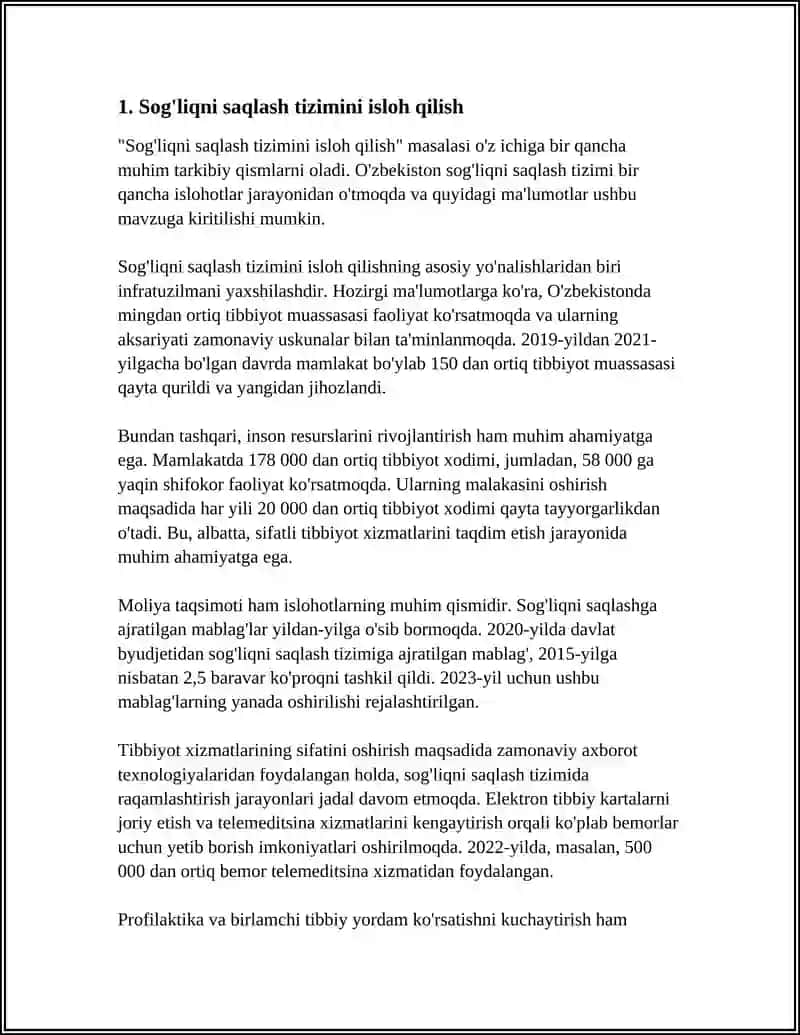 SHAVKAT MIRZIYOYEV DAVRIDA TIBBIYOTGA OID CHORA-TADBIRLARI 4