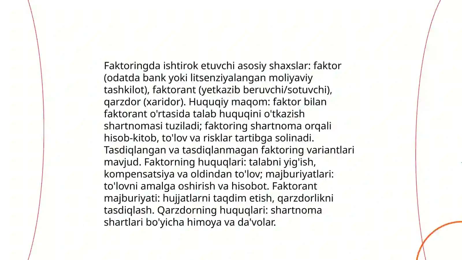 Banklarda faktoring operatsiyalarini buxgalteriya hisobi 4
