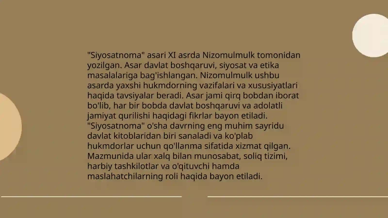 Nizomulmulkning "Siyosatnoma" asari 4