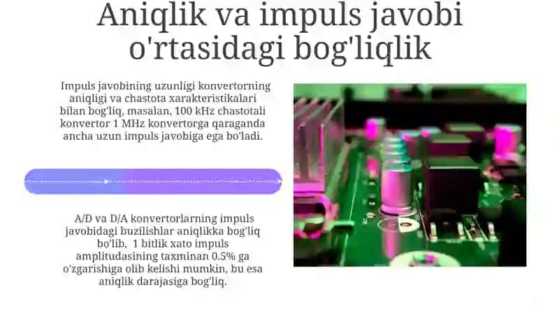 Analog-raqamli va raqamli-analog konvertorlarning implusli xarakteristikalarini aniqlash 4