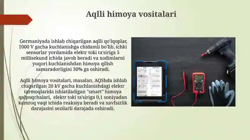 Elektr xavfsizligi bo‘yicha ta’lim va treninglar 4