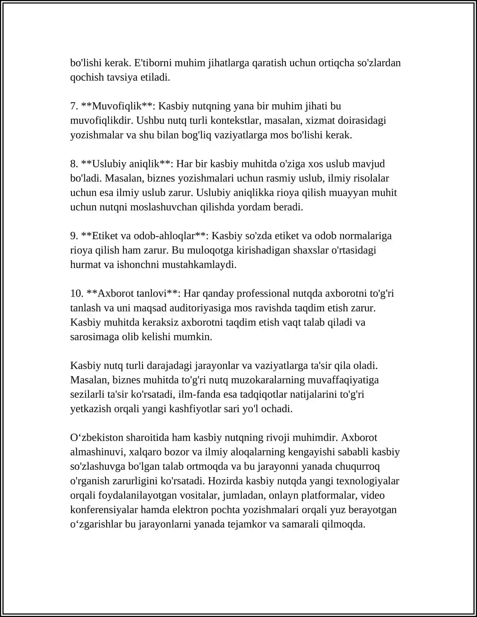 TAHLILIY, FAKTIK BAHOLOVCHI TURDAGI KASBIY NUTQ 4