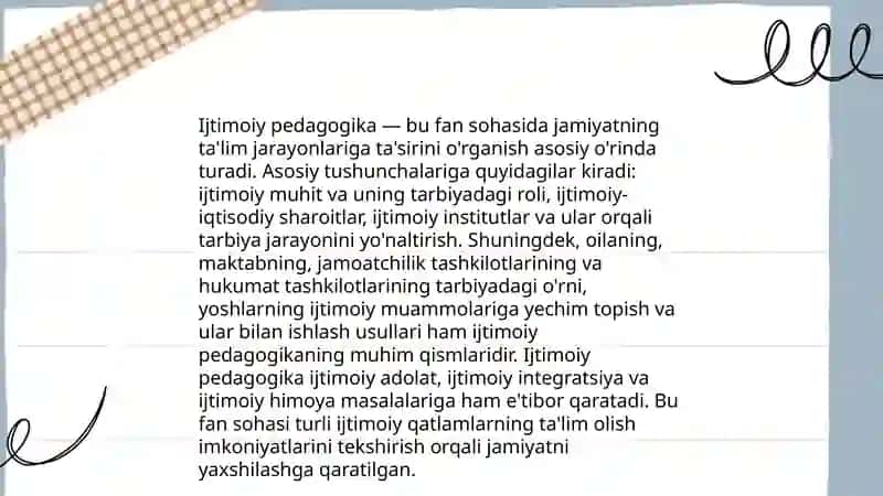 Ijtimoiy pedagogik faoliyat metodikasi va texnalogiyalari 4