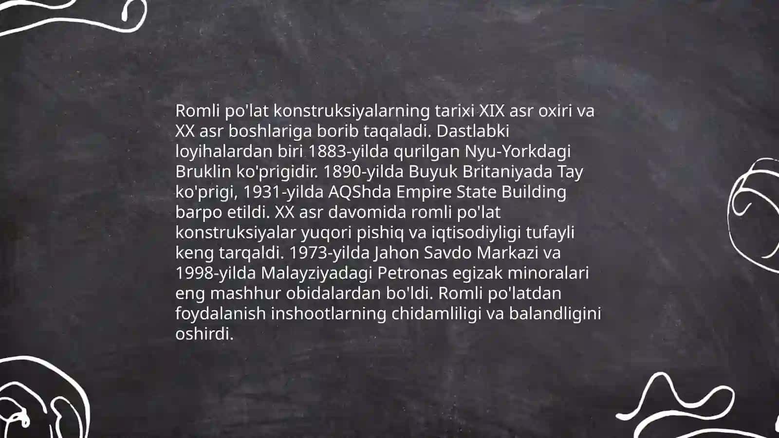 Katta oraliqli romli po'lat konstruksiyalar 4