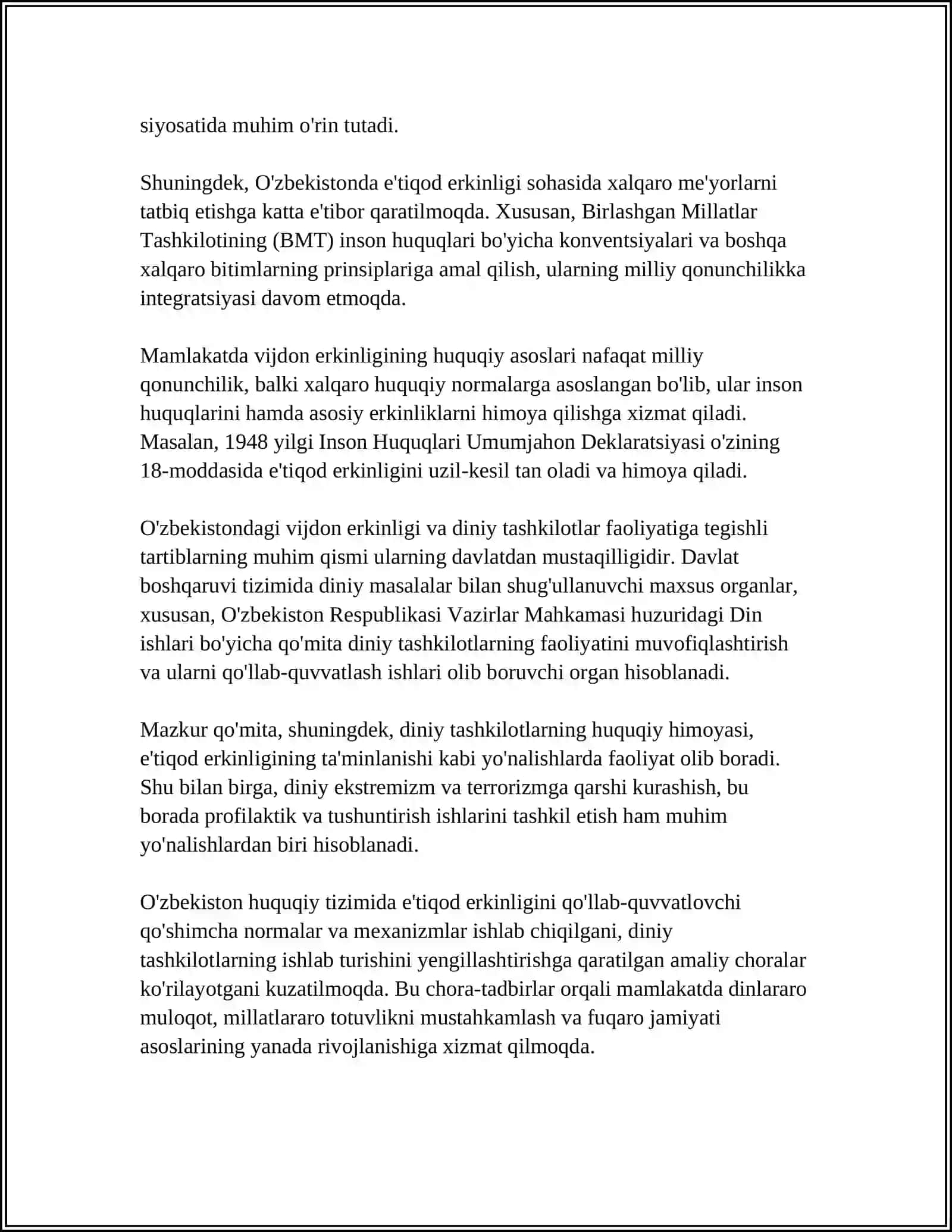 VIJDON ERKINLIGI VA DINIY XARAKATLAR 4
