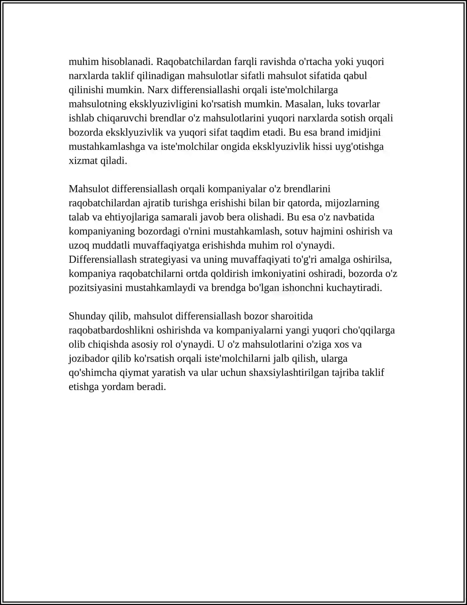 MAHSULOT DIFFERENSIALLASH VA UNING AFZALLIKLARI 4