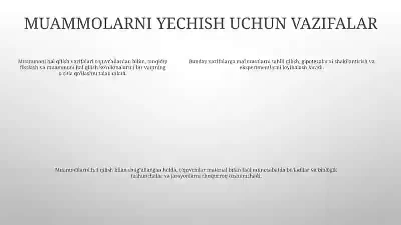 Biologiyani OʻQitishda OʻQuvchilarning Bilish Faoliyatini Faollashtirish YoʻLlari 4