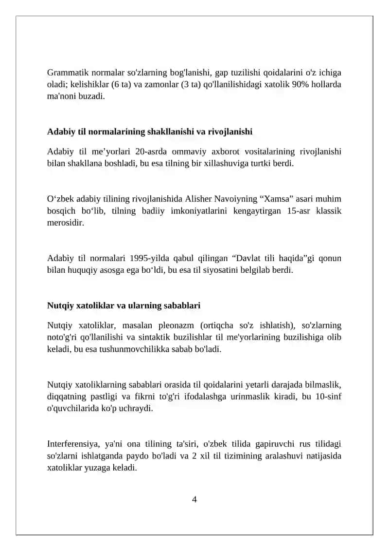Nutq Madaniyati va Adabiy Til Me'yorlari 4