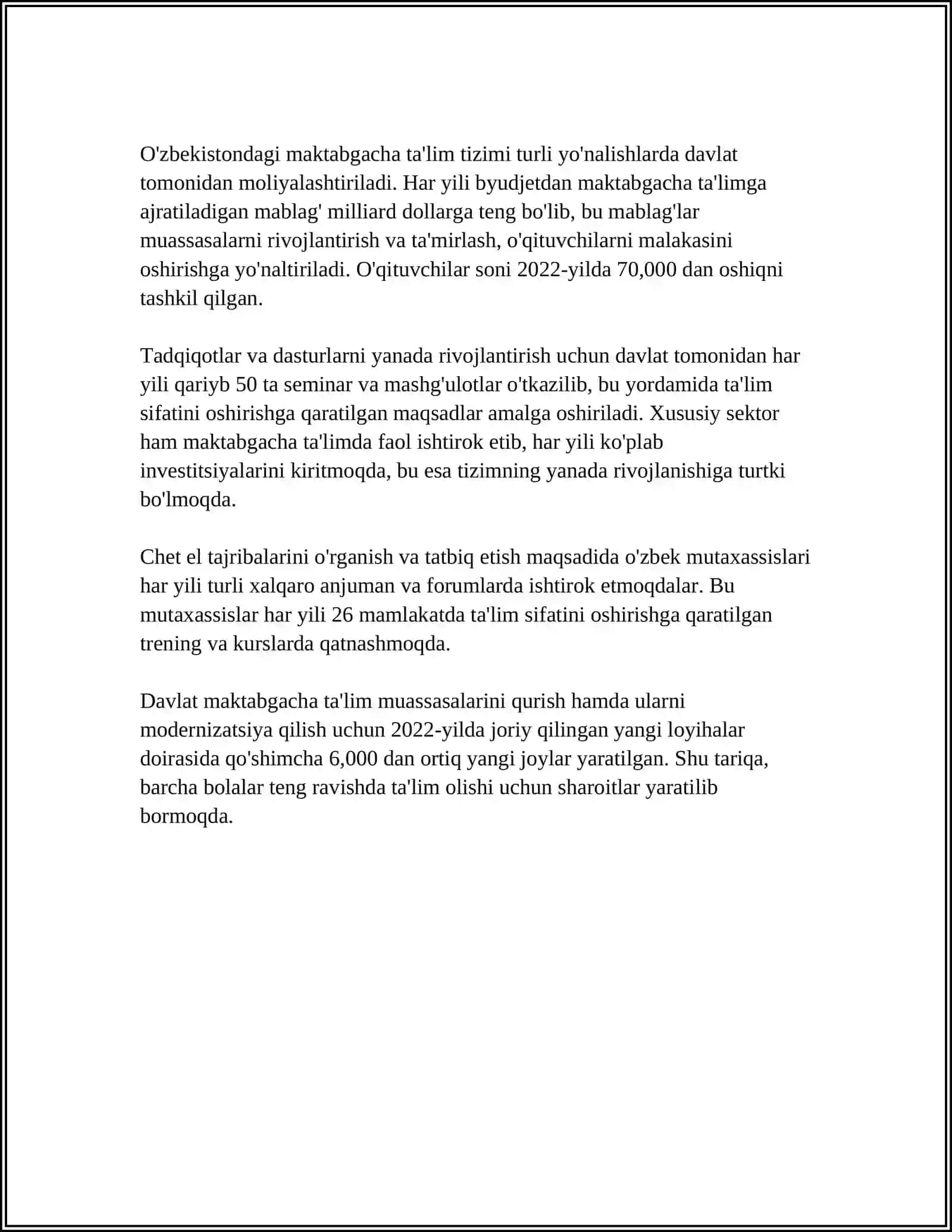 Oʻzbekiston Talim Tizimi 4