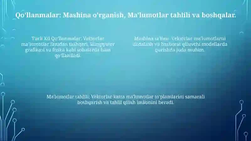 Vektorlarni tashkil etish 4