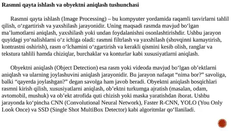 Rasmni qayta ishlashdagi ob'ektni aniqlash algoritmlari 4