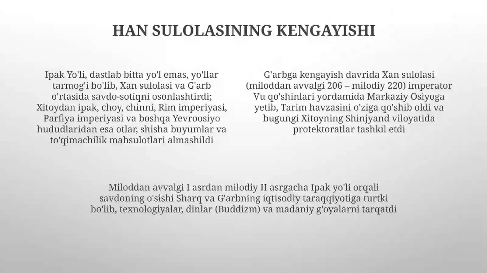 Buyuk Ipak yo‘lining shakllanishi tarixi 4