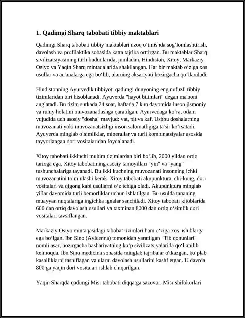QADIMGI SHARQ MAMLAKATLARIDA DAVOLASH USULLARI 4