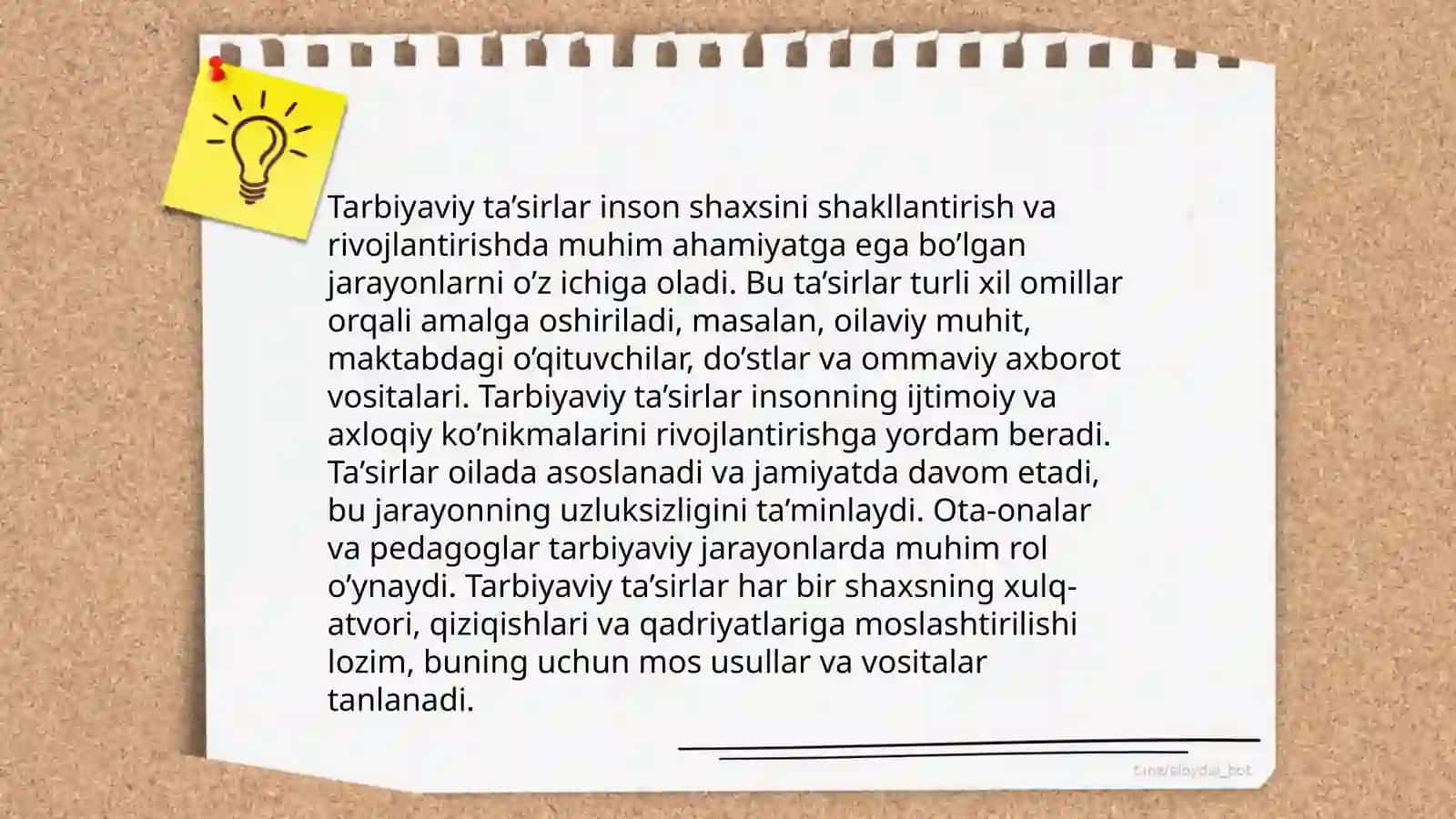 Diagnostik tadqiq etishning tarbiyaviy taʼsirlari va uzluksiz yoʻnalishi 4