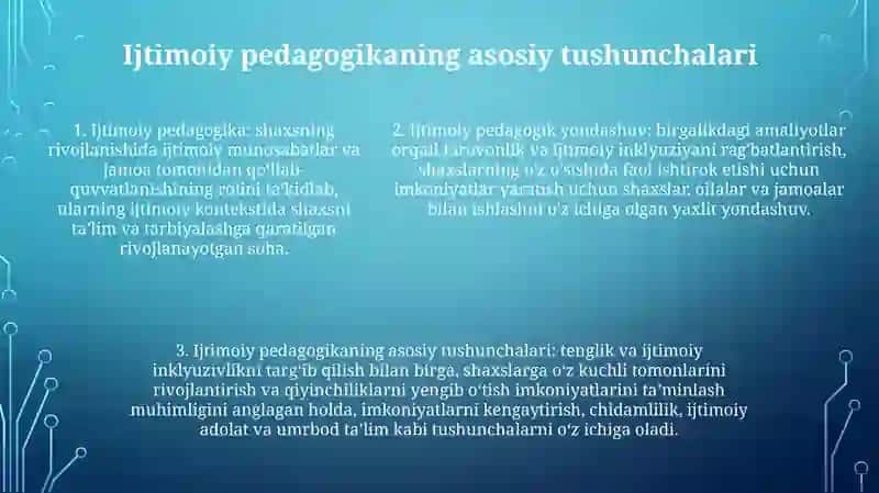 Ijtimoiy Pedagogika Fanining Joriy Etilishi 4