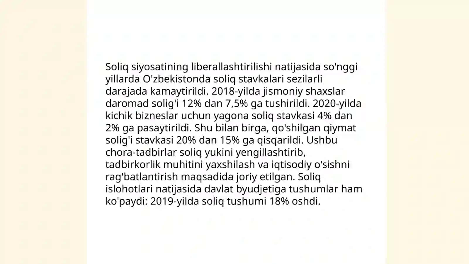 Davlatning biznes muhitini yaratishdagi faoliyati. 2017-2024 yil tahlili 4