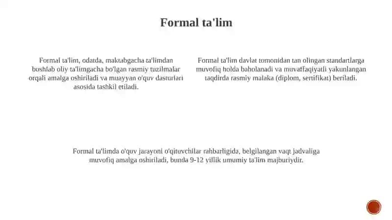 Ta'lim turlari va ularning xususiyatlari 4