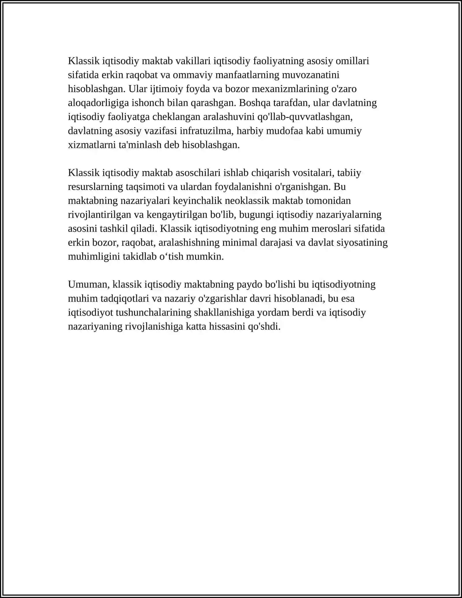 KLASSIK IQTISODIY MAKTABNING VUJUDGA KELISHI 4