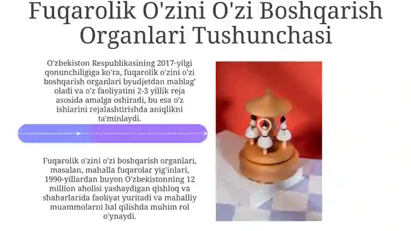 Fuqarolarning o'zini o'zi boshqarish organlari va ularning vazifalari 4