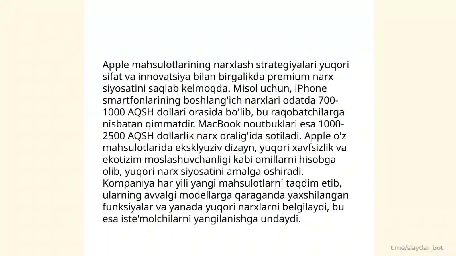Apple kompaniyasining marketing strategiyasi 4
