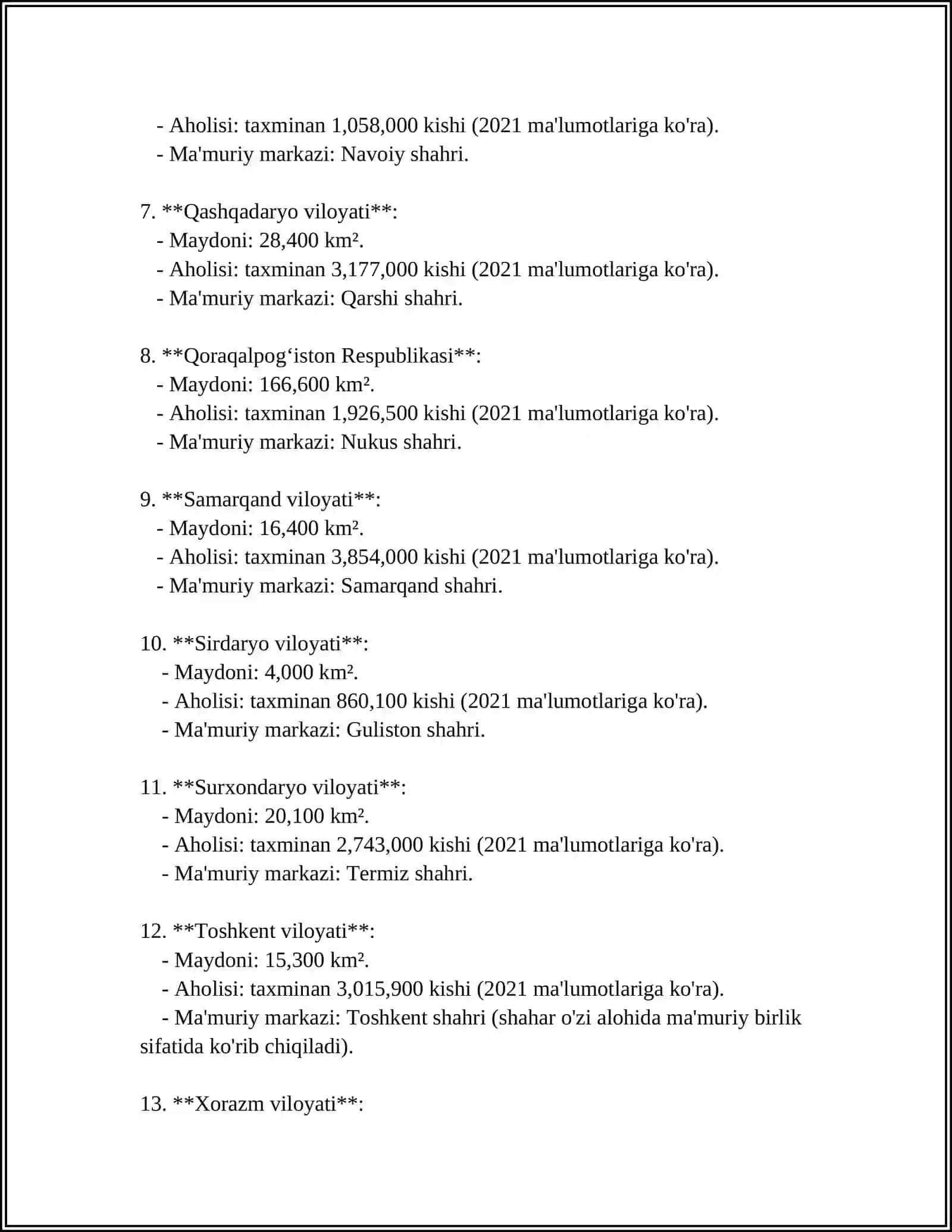 O'ZBEKISTON RESPUBLIKASINING MA'MURIY-HUDUDIY BÒLINISHI 4